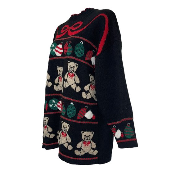 Vintage Nutcracker Pullover Sweater Womens L Teddy Bear Ugly Christmas Holiday - Picture 5 of 9